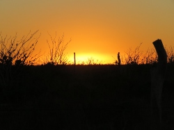 Sunset near Puerto San Carlos